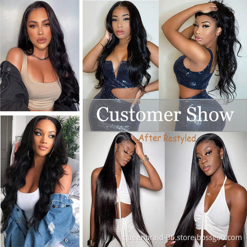 Body wave Lace Front Human Hair Wig Brazilian Virgin Human Hair 13X4 Lace Frontal Wig Pre Plucked With Baby Hair Natural Black